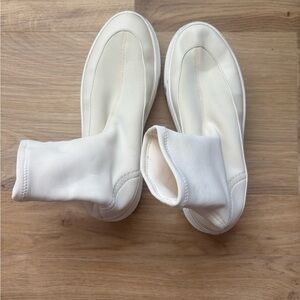 KHAITE White Leather Sneakers